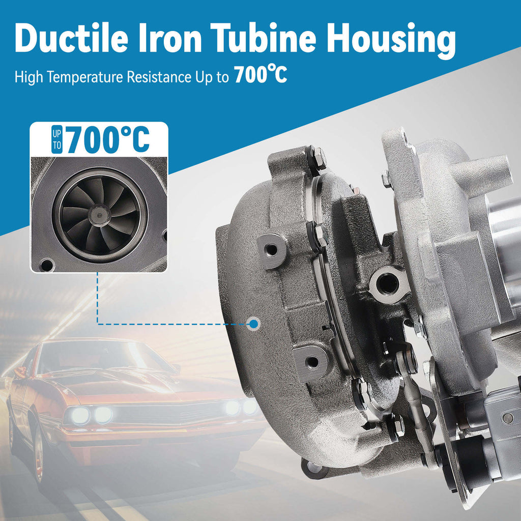 Turbo GTB2260VK sopii malleihin VW Touareg, Phaeton, Audi Q7, A6 C6 3.0 TDI CASA 176 kW 240 hv 2007-2015 | 776470-5001S 059145722R