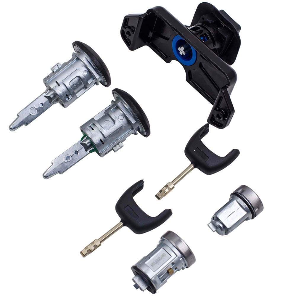 Komplett låssats med tändningslås, dörrlås, motorhuvslås och 2 nycklar lämplig för Ford Transit MK7 2006-2011 4874508