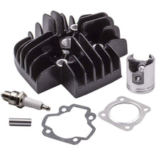 Last bildet i gallerivisningen, 60cc big bore sylindersett med sylinderhode, stempel og pakninger egnet for Yamaha PW50 1981-2009, QT50