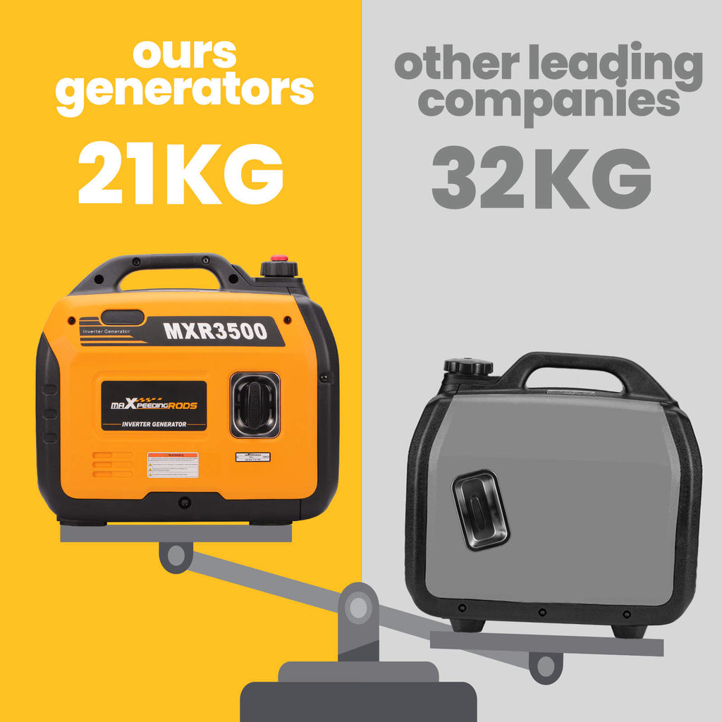 maXpeedingrods Inverter Emergency Generator 3300 W 230 V lightweight for camping travel construction site (Suitable for EU areas, not for UK)