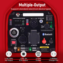 Indlæs billede til gallerivisning Gasoline/LPG 3.5kw Inverter Generator Bluetooth/Pull Start/Electric