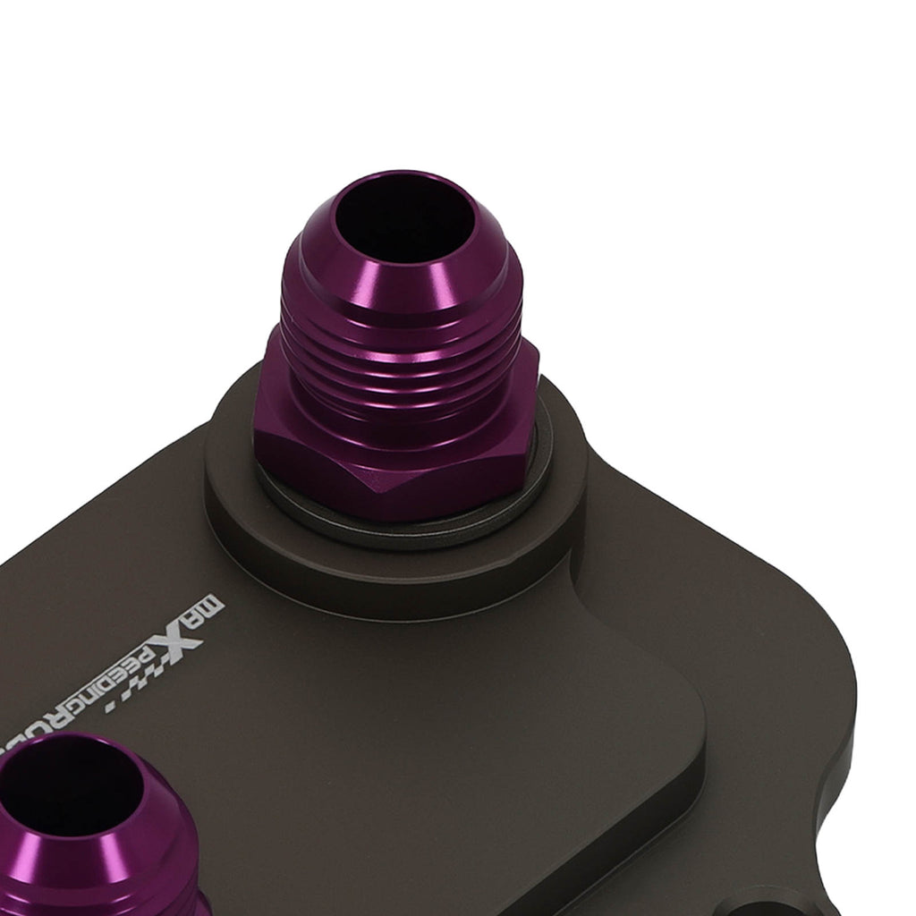 Aluminum Oil Filter Adapter AN10 compatible for Volkswagen Audi EA888 MK5 MK6 Purple