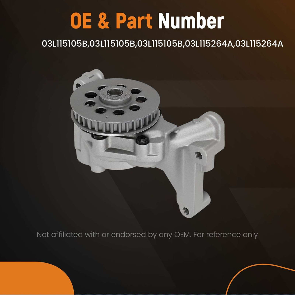 Engine Oil Pump compatible for VW Golf 5/6 Transporter Passat B6 B7 1.6 2.0 TDI 03L115105B
