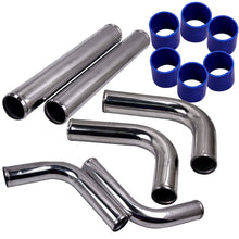 Ladda upp bild till gallerivisning, 2.5" UNIVERSAL Turbo Intercooler Piping Pipe Duct Tube Kit with Bolt Clamp Blue