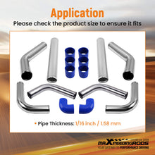 Ladda upp bild till gallerivisning, 2.5" UNIVERSAL Turbo Intercooler Piping Pipe Duct Tube Kit with Bolt Clamp Blue