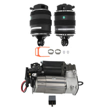 Last bildet i gallerivisningen, 2x achter Luchtveer 3-Pin + Compressor geschikt voor Mercedes E-Klasse W211 S211 Airmatic