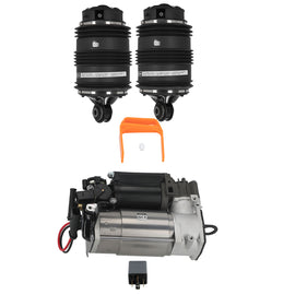 2x Luchtveer 2Pins achter + Compressor geschikt voor Mercedes E-Klasse S211 A2113200925