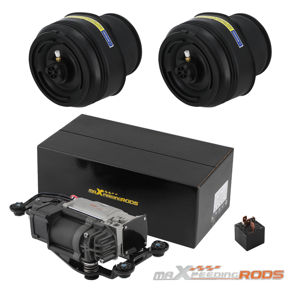 2x Luchtveer achter + Compressor + Klep Block geschikt voor BMW X5 F15 F85 X6 F16 F86