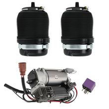 Last bildet i gallerivisningen, 2x Luchtvering Veerpoten achter 4F0616001J met Compressor geschikt voor Audi A6 4F C6