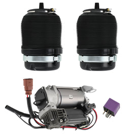 2x Luchtvering Veerpoten achter 4F0616001J met Compressor geschikt voor Audi A6 4F C6