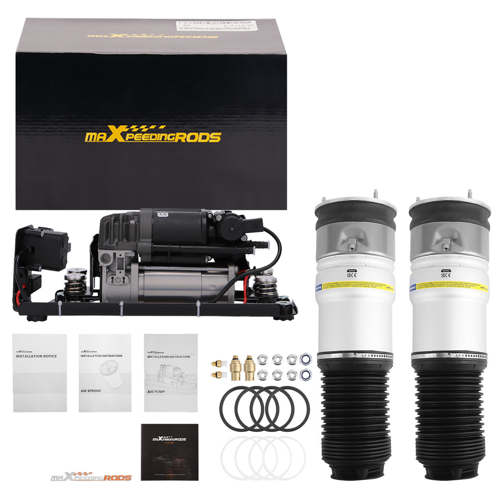 Luchtvering achterzijde + Compressor + Klep Block geschikt voor BMW 7 Serie F01, F02, F03, F04