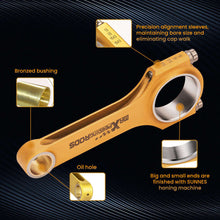 Lataa kuva Galleria-katseluun, Titanizing H-BeamConnecting Rods+ARP2000 Bolts compatible for Fiat 500 2 Cylinder 130mm