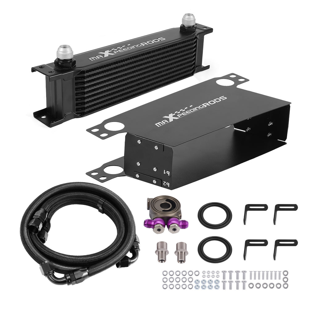 Engine Transmissie Oliekoeler 10 Row Universal Kit Adapter 3/4-16