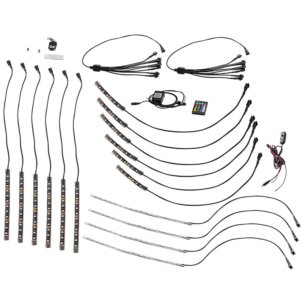 16 stuks RGB Bluetooth Available LED Light Strip APP Control Kit