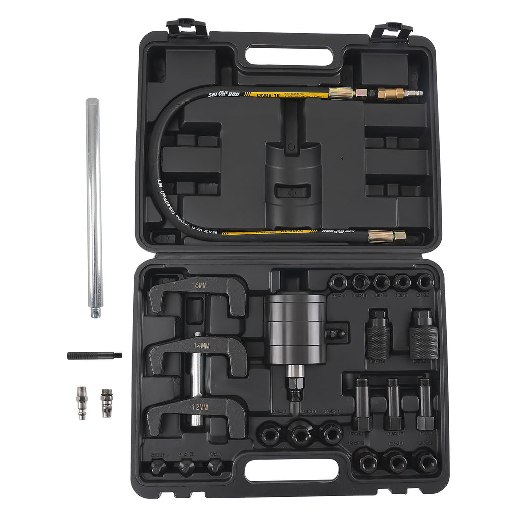 Professional Pneumatic Diesel Injector Puller met 19 Adapters