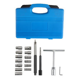 17 stuks Diesel Injector Seat Cutter Set Seating Gereedschap Kit