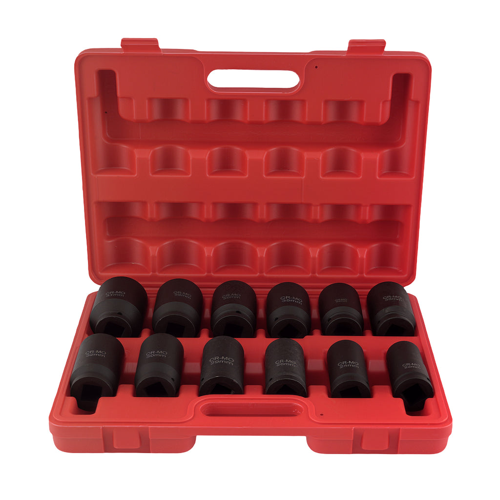 12 stuks 3/4" Inch DRIVE DEEP IMPACT 24-41mm Socket Set voor Reach Long Impact Socket