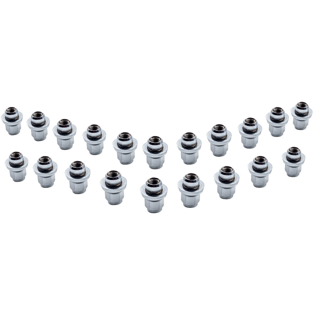 20x Alloy Wheel Nut Stainless Cap geschikt voor JAGUAR S-TYPE X-TYPE XF XK XJ XJR F-TYPE