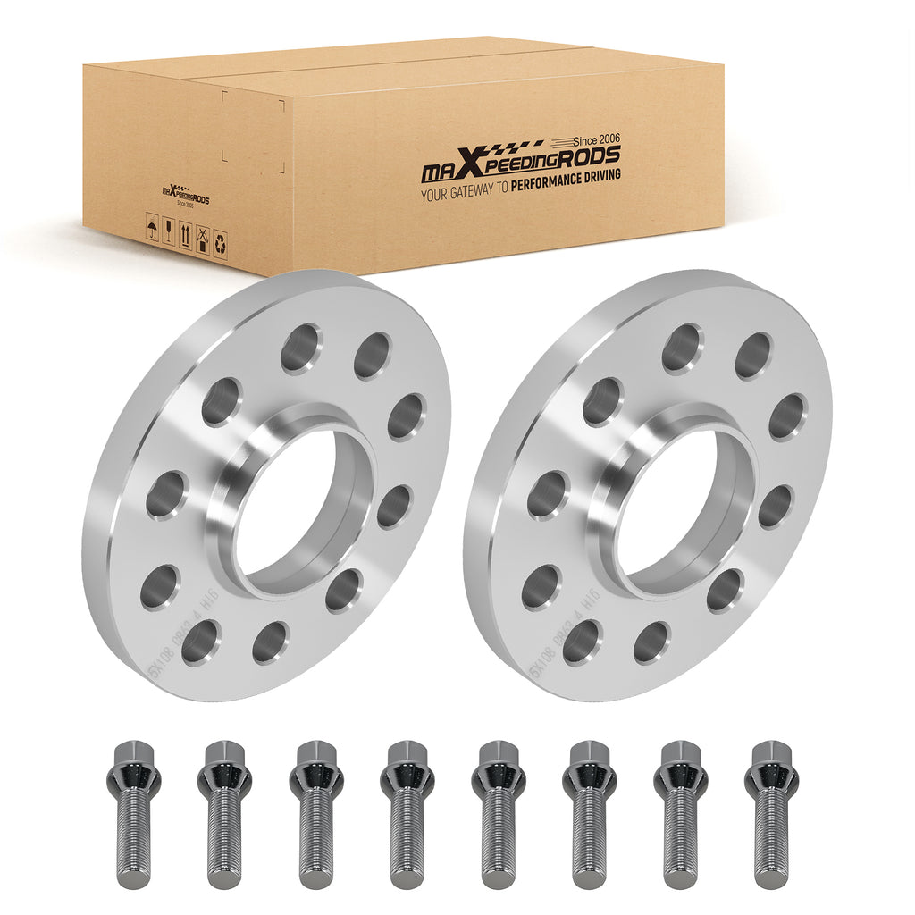 2 stuks 15mm Spacers geschikt voor Volvo 5x108 CB 63.4mm Aluminium Alloy 6061-T6