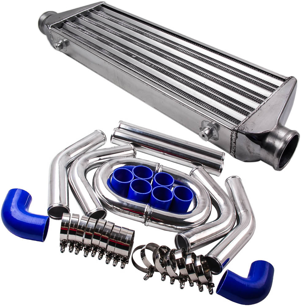 Tube and Fin Universal Intercooler 2.5" 64mm Turbo Piping Pipe Kit suitable voor Audi
