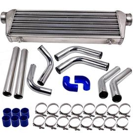 Universal Turbo Intercooler 27 x7 x2.5 and Aluminium Piping Hose Kit